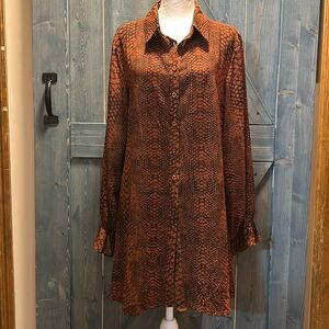 Missguided Auburn & Black Snake Print Dress Size 6